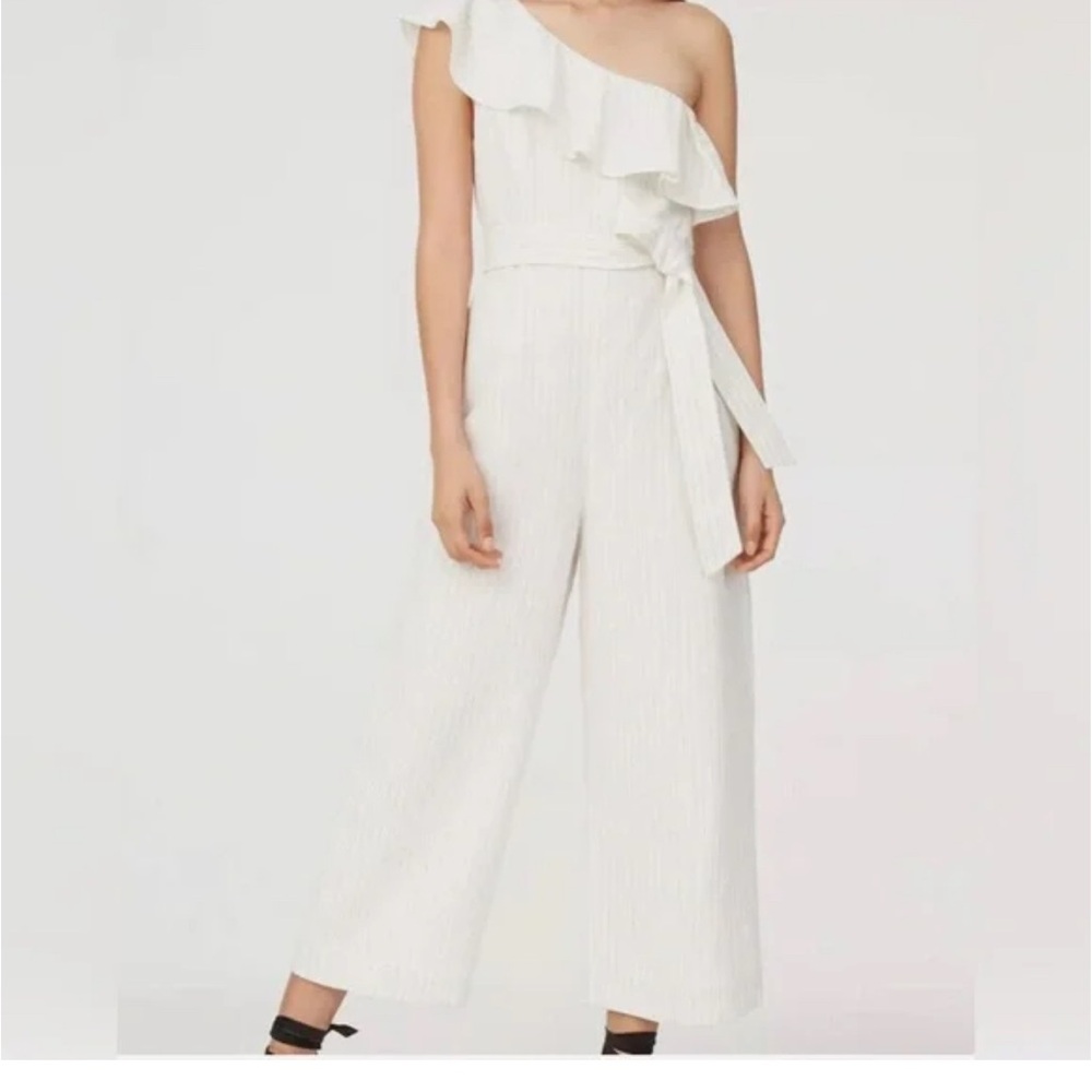 Club Monaco White Elegant One-Shoulder Jumpsuit